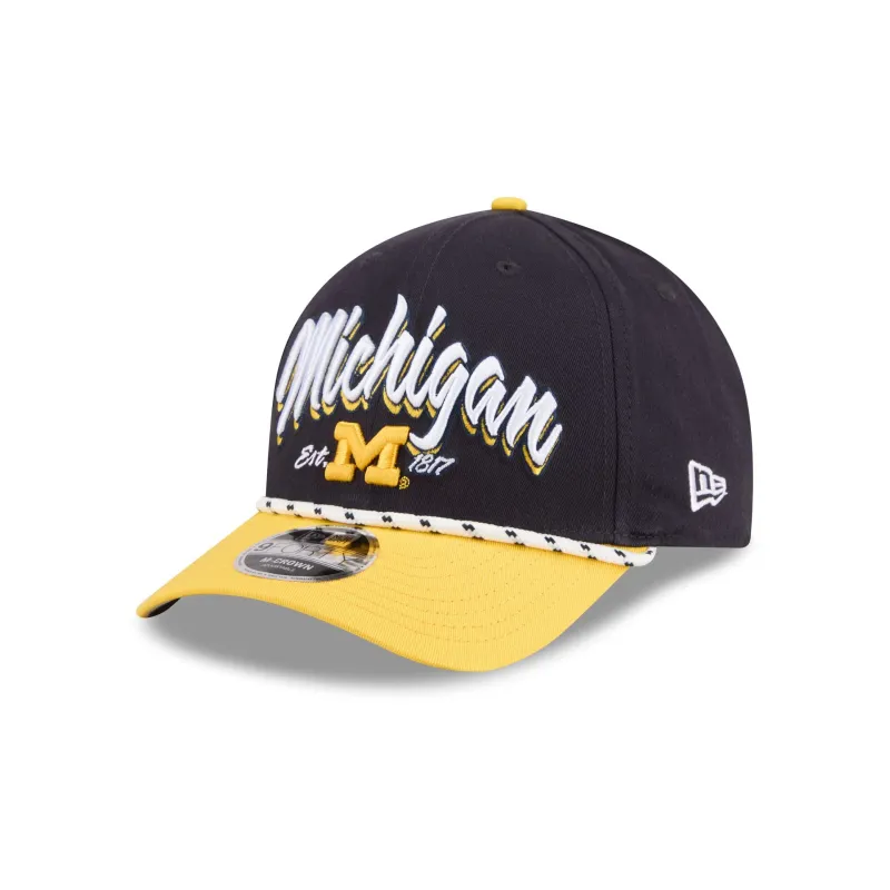 Michigan Wolverines Team Loyal 9FORTY M-Crown Snapback Hat sold by New Era