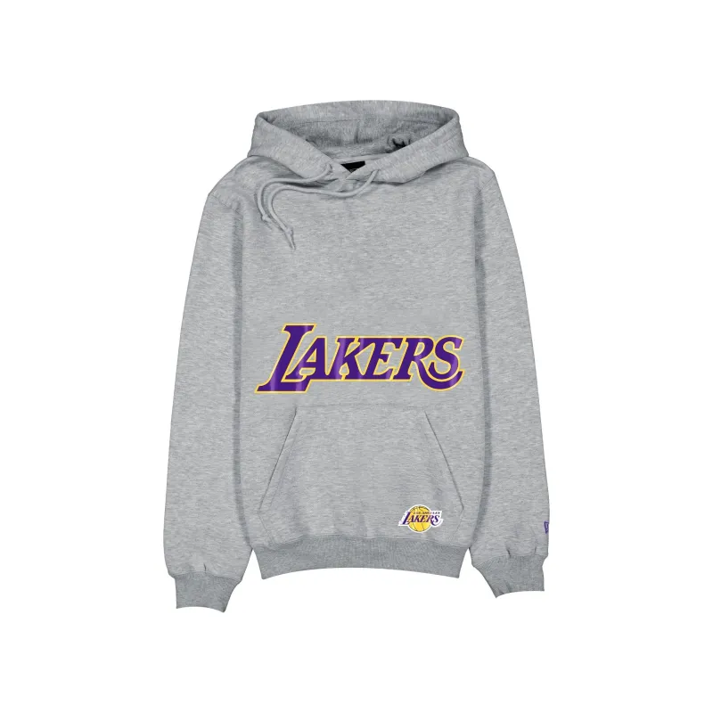 Los Angeles Lakers Game Day Heather Gray Hoodie made by New Era