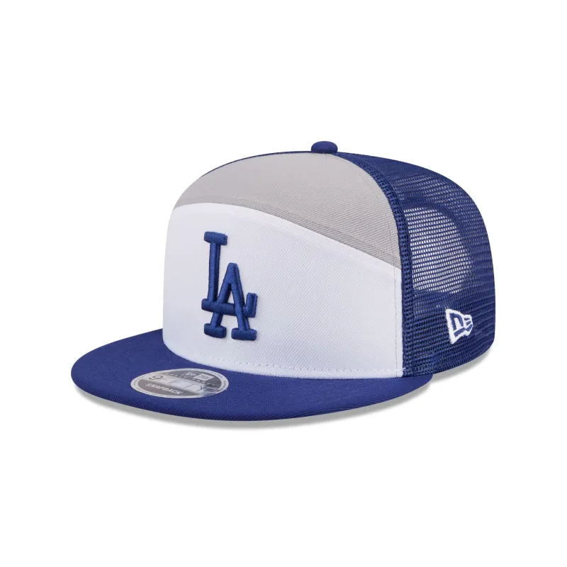 Los Angeles Dodgers Block Split Panel 9FIFTY Trucker Hat sold by New Era