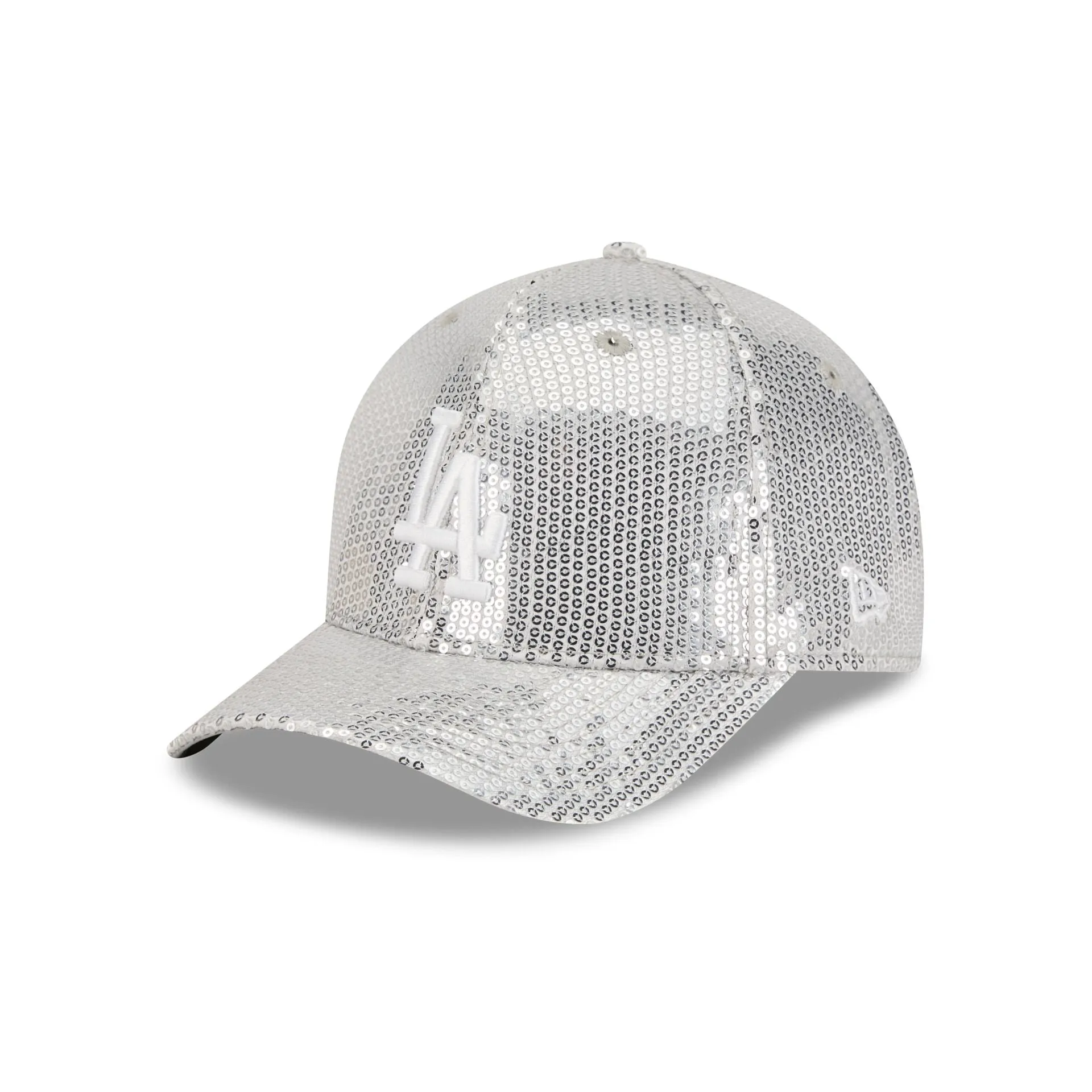 Los Angeles Dodgers Sequin Gray Women's 9FORTY M-Crown Snapback Hat sold by New Era