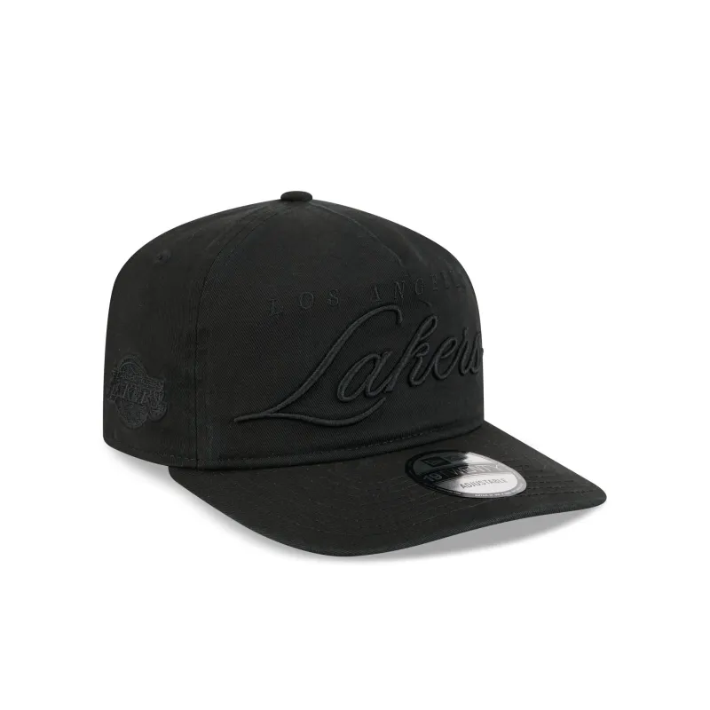 Los Angeles Lakers All Black Scripted 19TWENTY Adjustable Hat sold by New Era