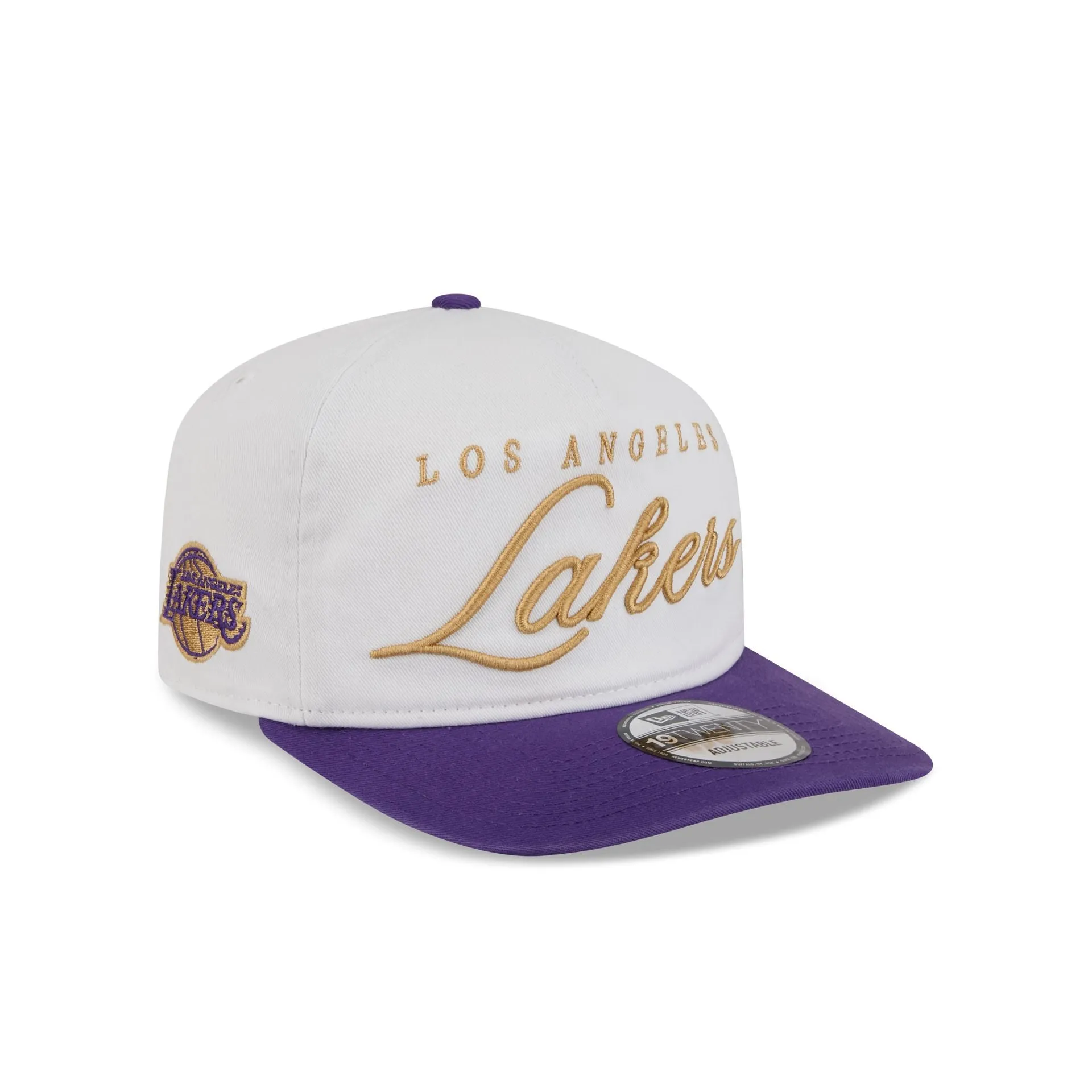 Los Angeles Lakers Gold Scripted 19TWENTY Adjustable Hat sold by New Era