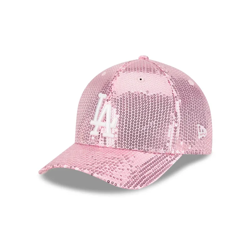 Los Angeles Dodgers Sequin Pink Women's 9FORTY M-Crown Snapback Hat sold by New Era