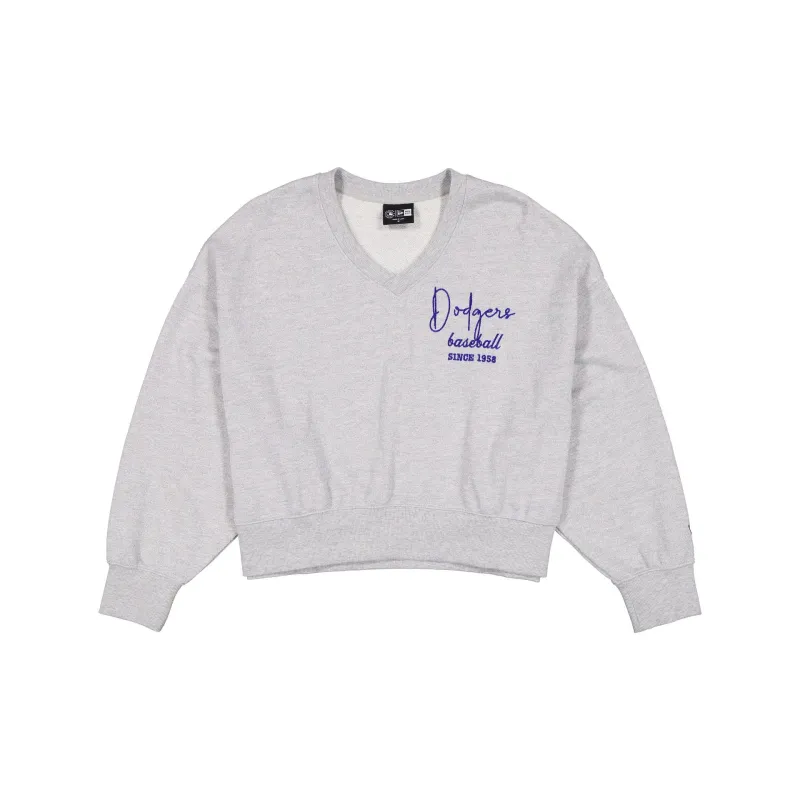 Los Angeles Dodgers Glam Game Women's Oversized Glittery Crewneck made by New Era
