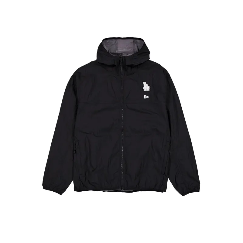 Los Angeles Dodgers Logo Essentials Black Full-Zip Windbreaker sold by New Era