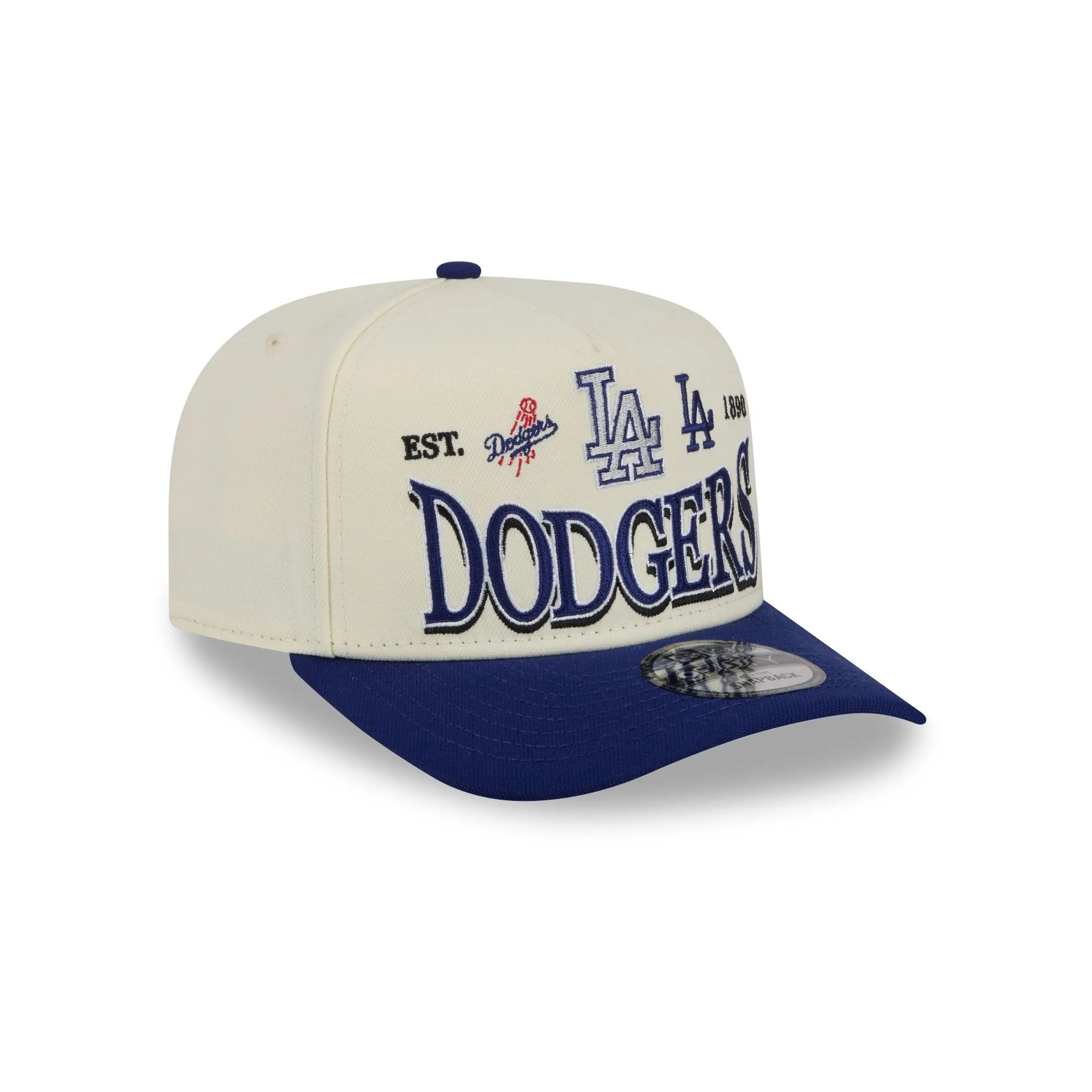 Los Angeles Dodgers Three Hit Chrome White 9FIFTY A-Frame Snapback Hat sold by New Era product image thumbnail 3