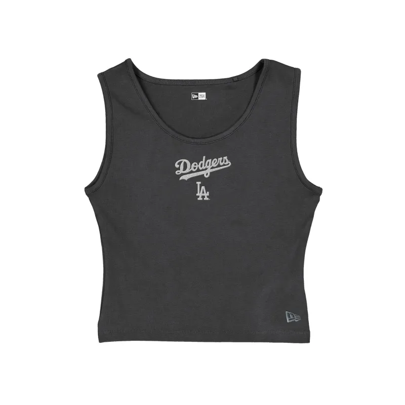Los Angeles Dodgers Glam Game Women's Graphite Tank Top made by New Era
