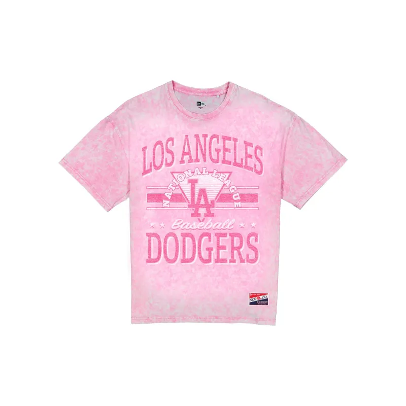 Los Angeles Dodgers Throwback Vintage Wash Women's Pink T-Shirt sold by New Era