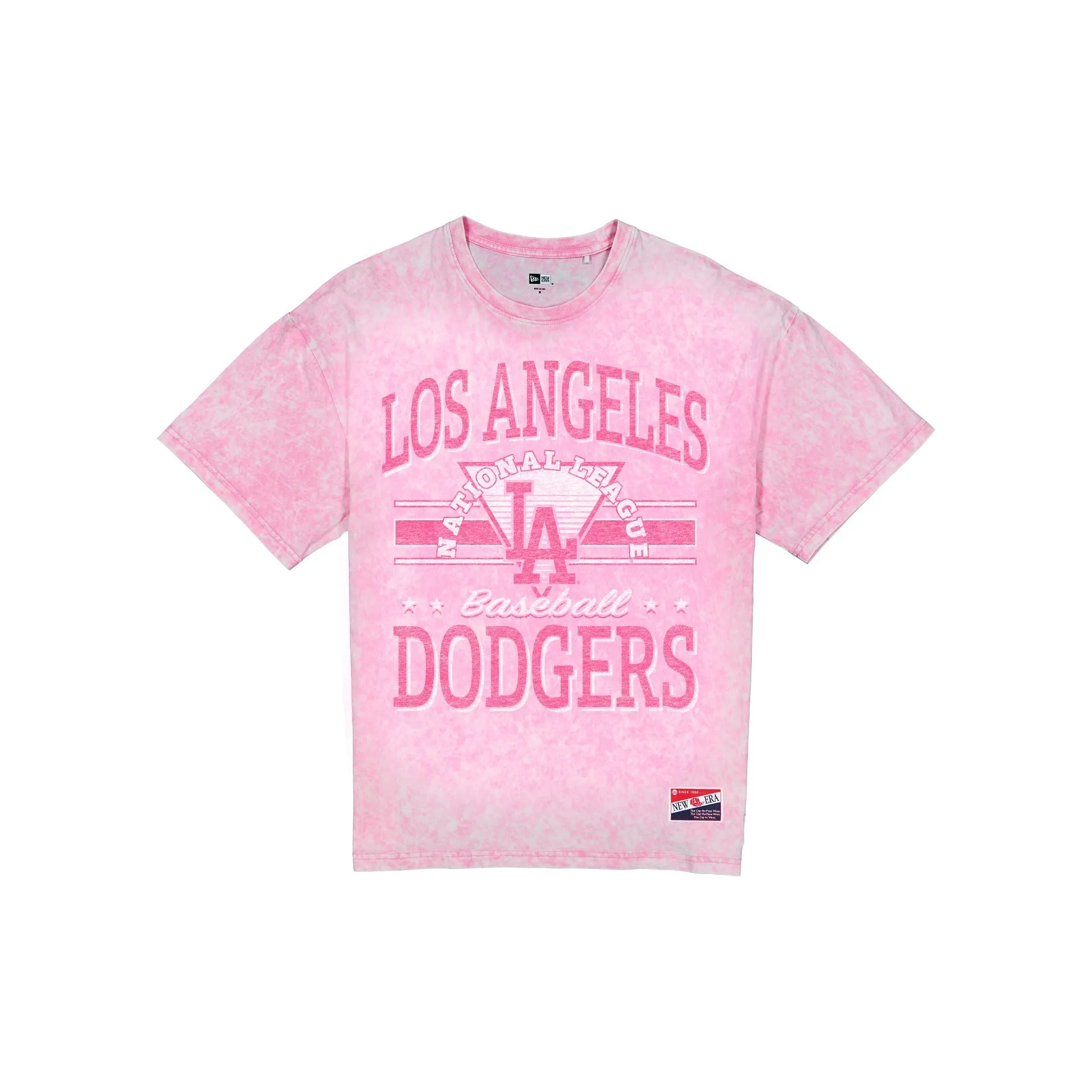 Los Angeles Dodgers Throwback Vintage Wash Women's Pink T-Shirt sold by New Era