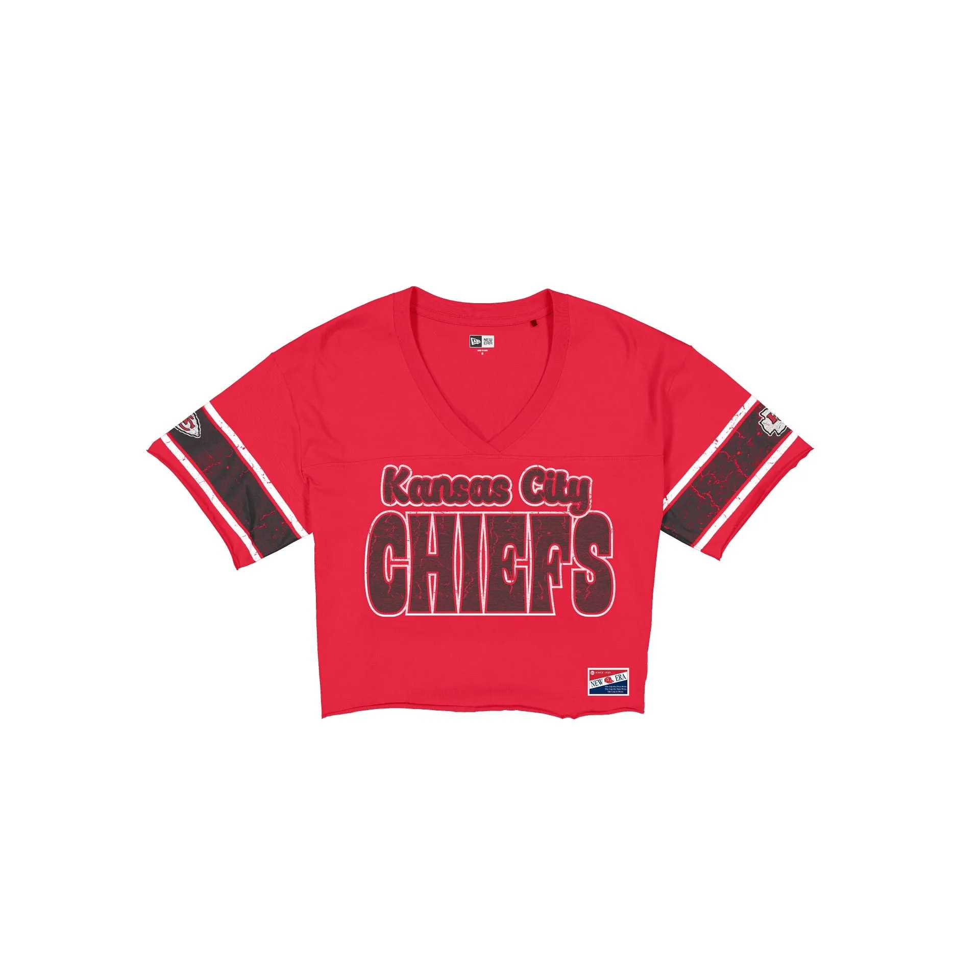 Kansas City Chiefs Throwback Women's Cropped T-Shirt sold by New Era
