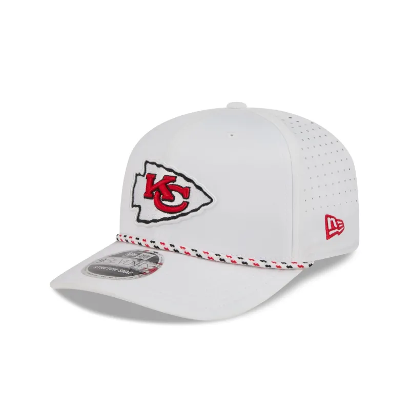Kansas City Chiefs Optic White Performance Rope 9SEVENTY Stretch-Snap Hat made by New Era