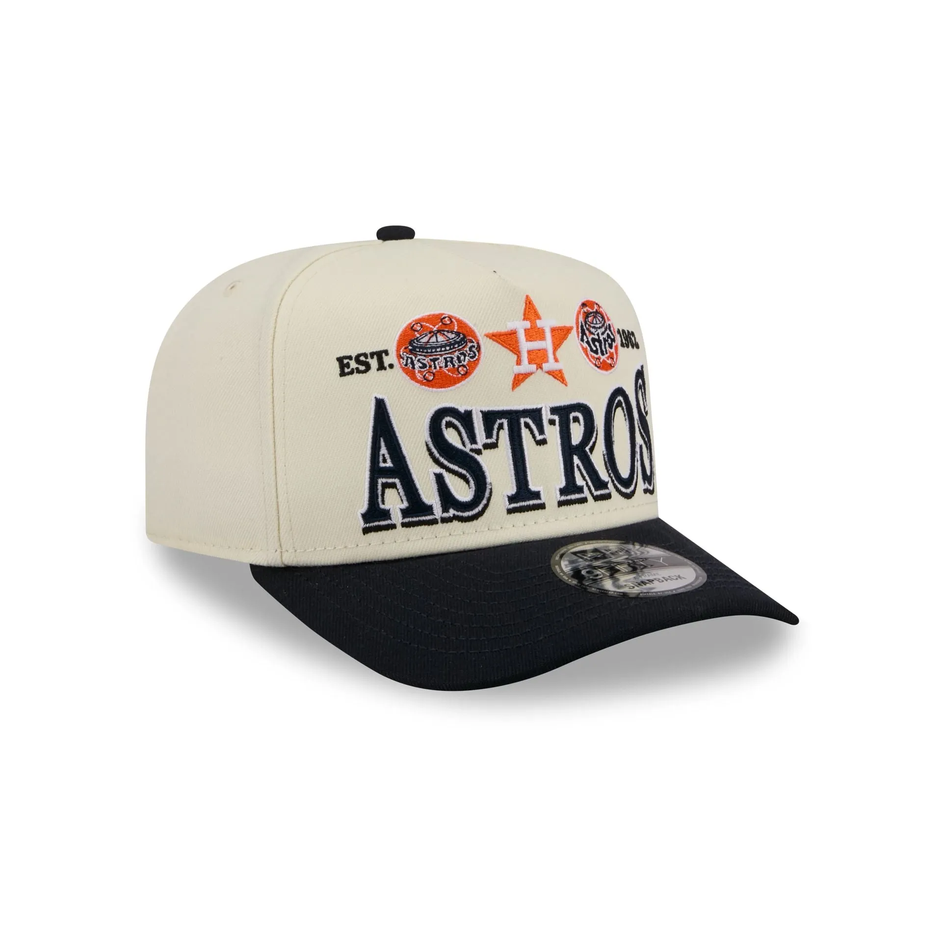 Houston Astros Three Hit Chrome White 9FIFTY A-Frame Snapback Hat sold by New Era product image thumbnail 3
