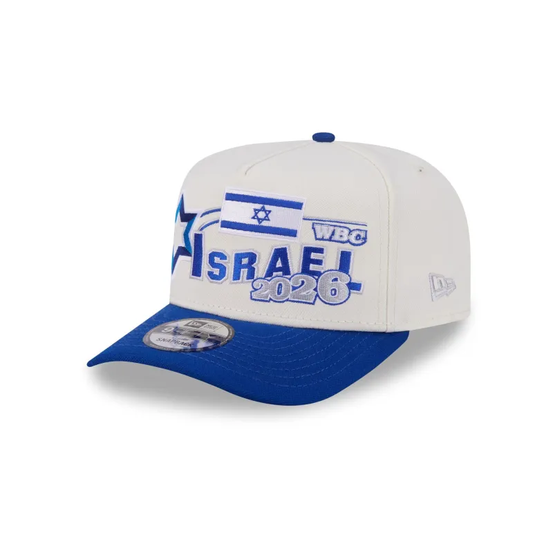 Israel Chrome White Classic 9FIFTY A-Frame Snapback Hat sold by New Era