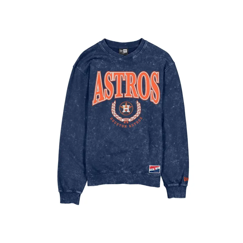 Houston Astros Throwback Mineral Wash Crewneck made by New Era