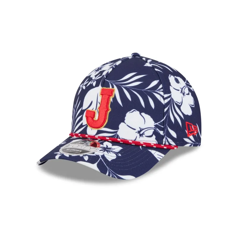 Japan Floral 9FORTY M-Crown A-Frame Snapback Hat made by New Era