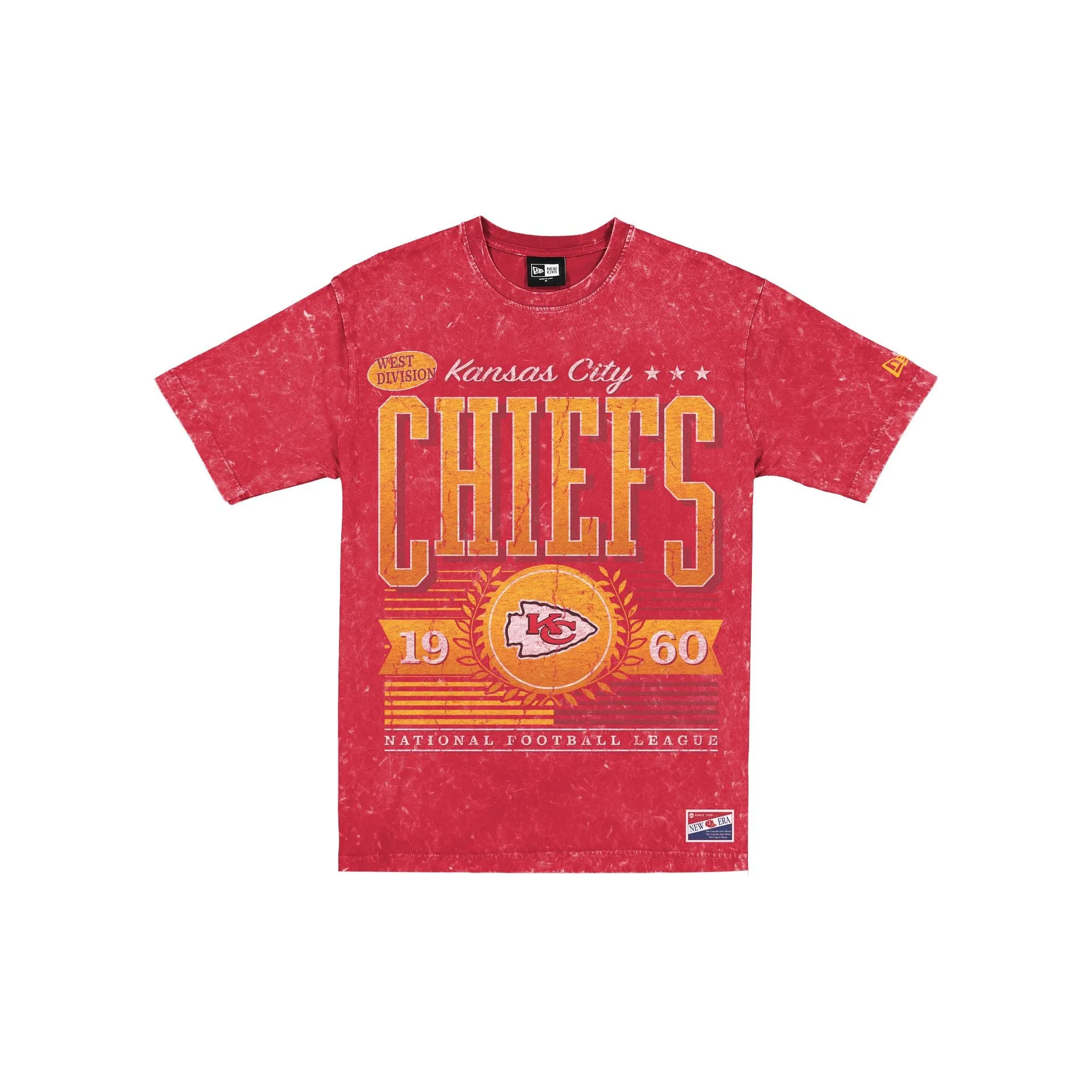 Kansas City Chiefs Throwback Vintage Wash T-Shirt sold by New Era
