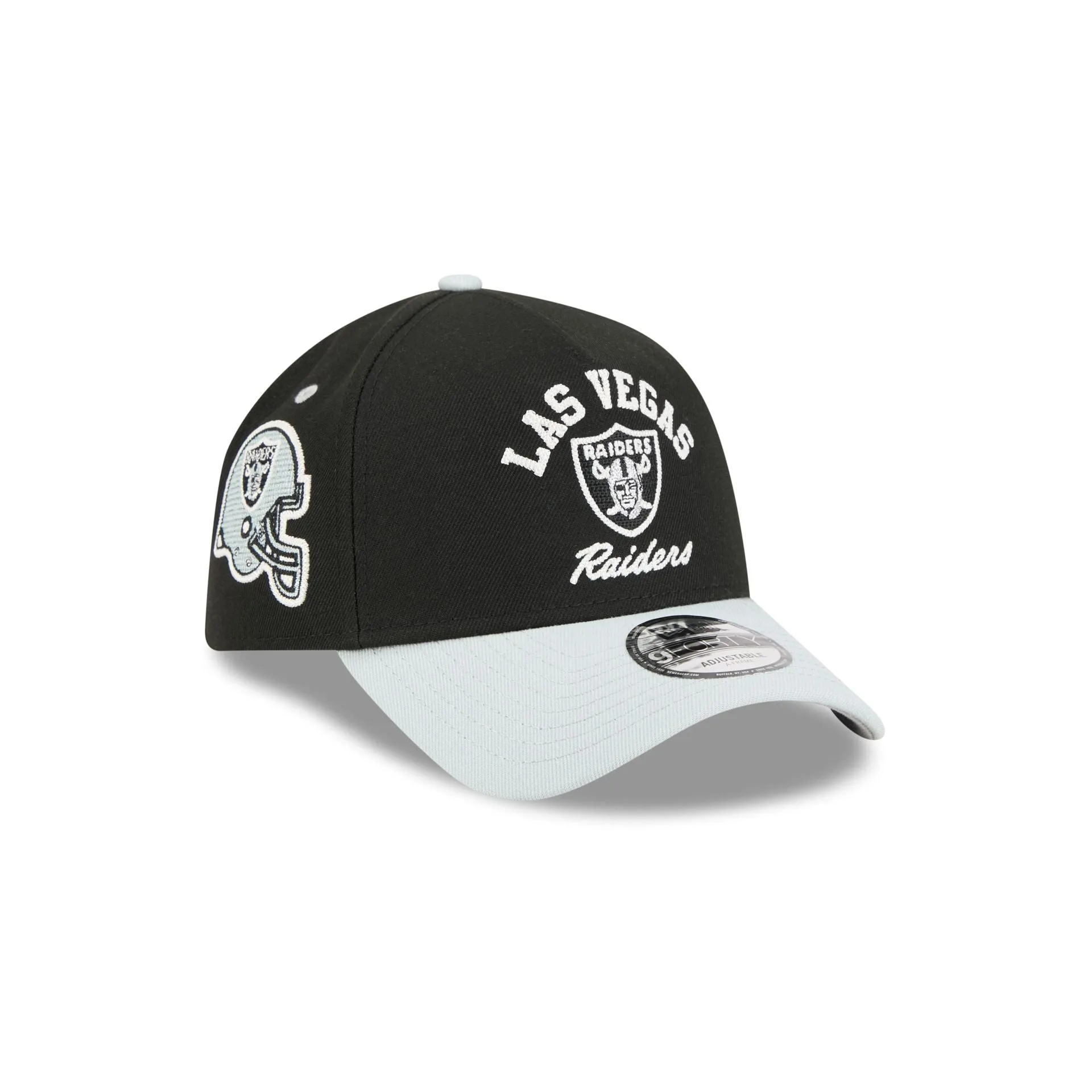Las Vegas Raiders Arched 9FORTY A-Frame Snapback Hat sold by New Era