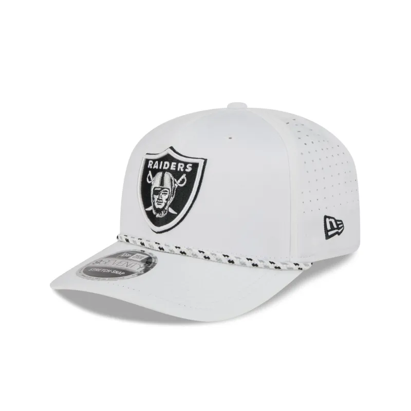 Las Vegas Raiders Optic White Performance Rope 9SEVENTY Stretch-Snap Hat made by New Era