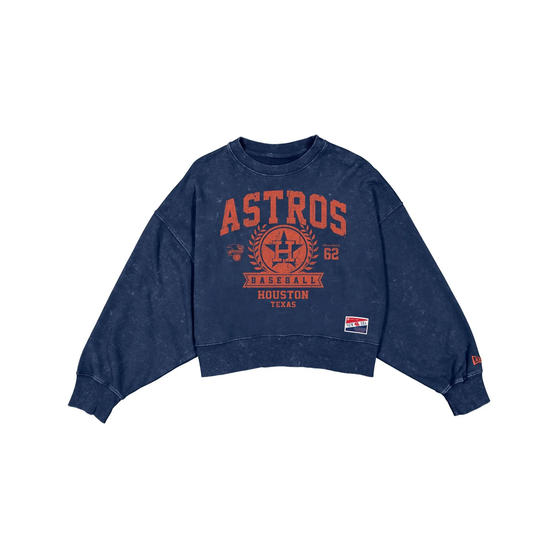 Houston Astros Throwback Women's Boxy Crewneck sold by New Era