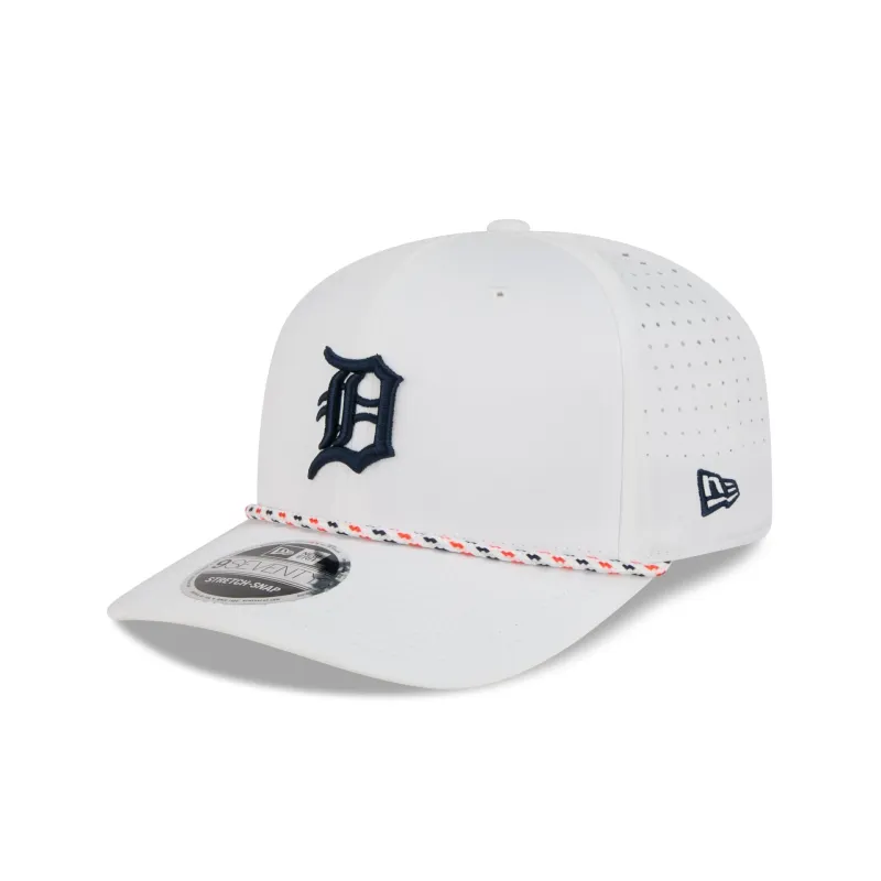 Detroit Tigers Optic White Performance Rope 9SEVENTY Stretch-Snap Hat made by New Era