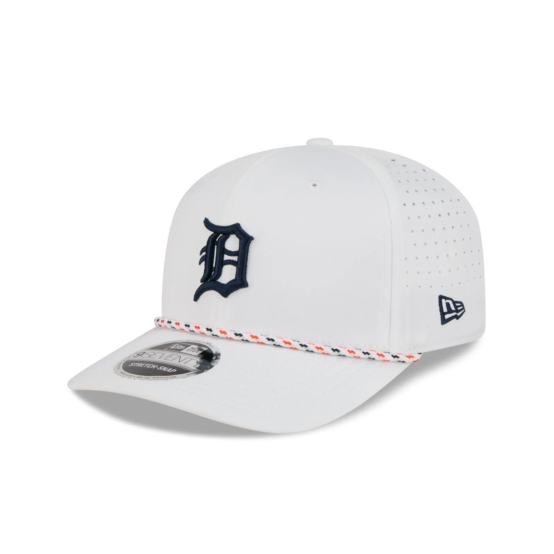 Detroit Tigers Optic White Performance Rope 9SEVENTY Stretch-Snap Hat sold by New Era