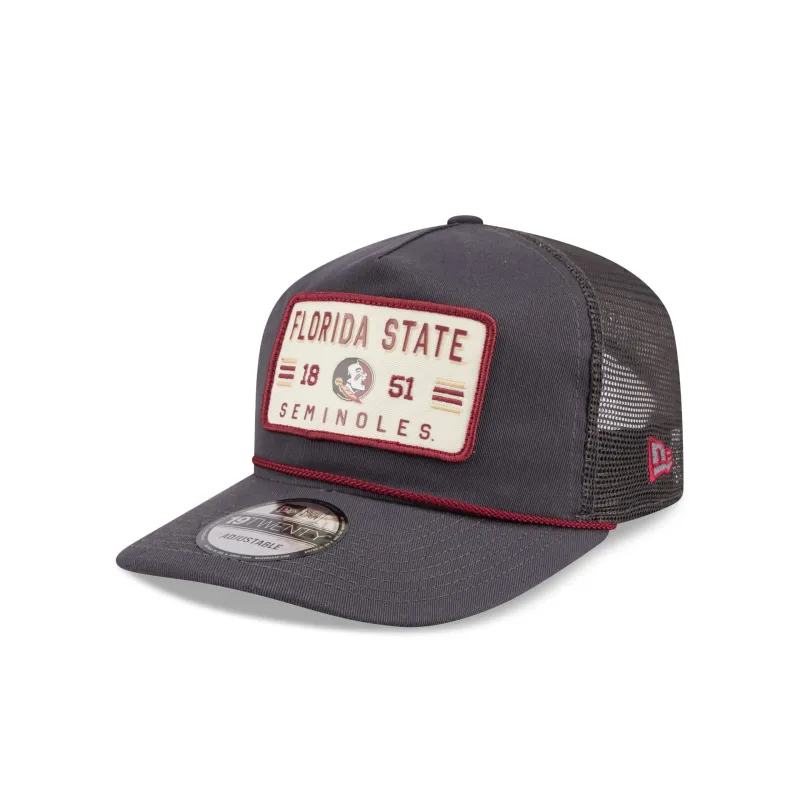 Florida State Seminoles Washed Graphite 19TWENTY Trucker Hat made by New Era