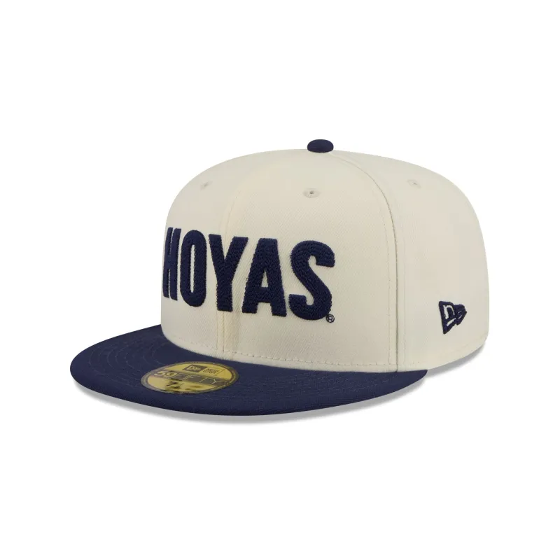 Georgetown Hoyas Two Tone Stitch 59FIFTY Fitted Hat made by New Era
