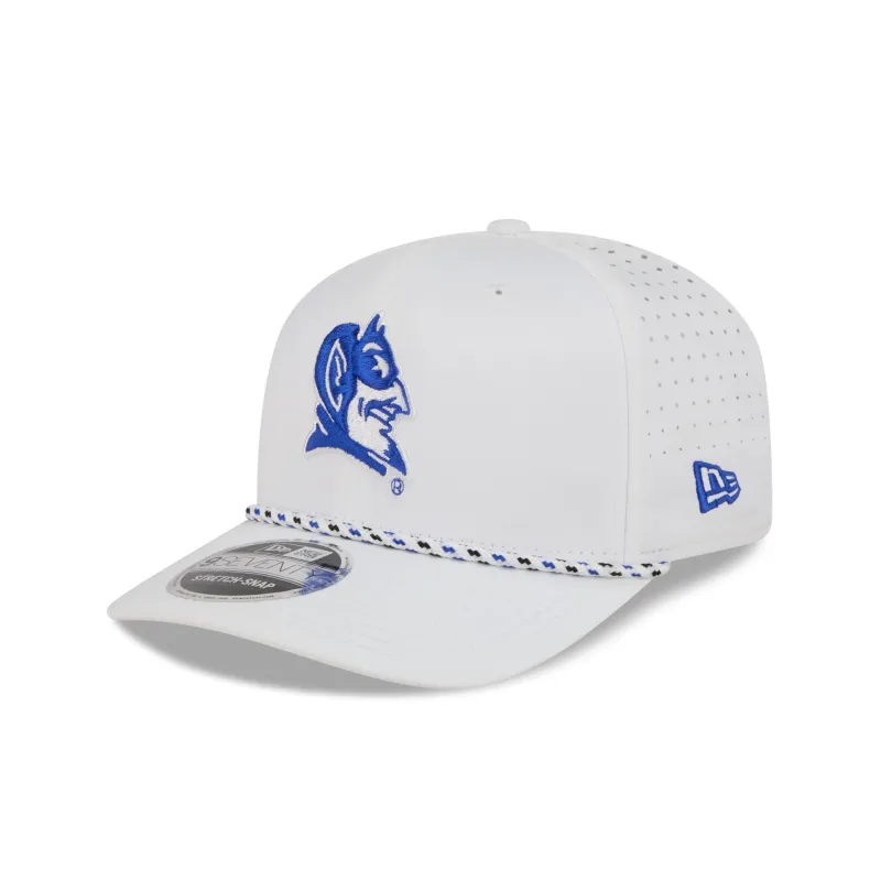 Duke Blue Devils Optic White Performance Rope 9SEVENTY Stretch-Snap Hat made by New Era