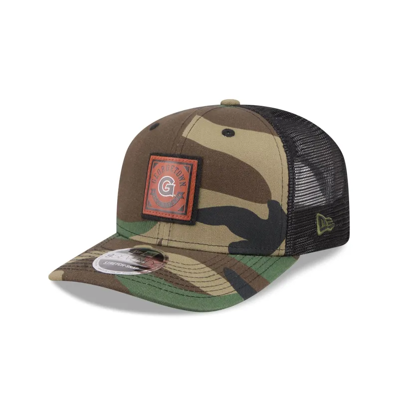 Georgetown Hoyas Camo Canvas 9SEVENTY Trucker Hat made by New Era