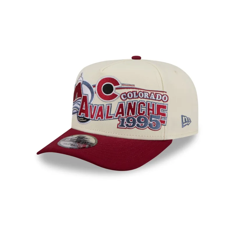 Colorado Avalanche Chrome White Classic 9FIFTY A-Frame Snapback Hat sold by New Era