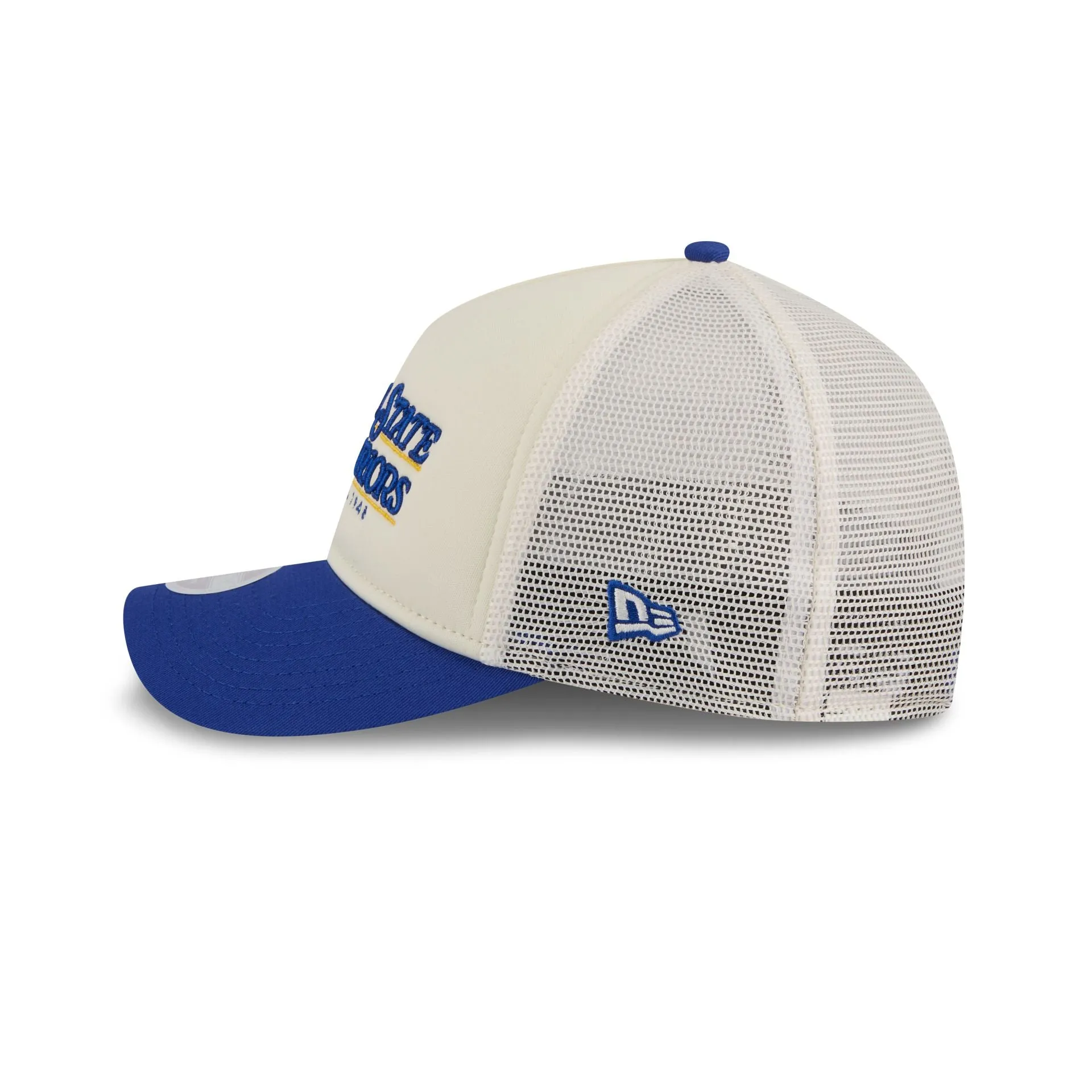 Golden State Warriors Retro Chrome Women's White 9FORTY M-Crown A-Frame Trucker Hat sold by New Era product image thumbnail 4