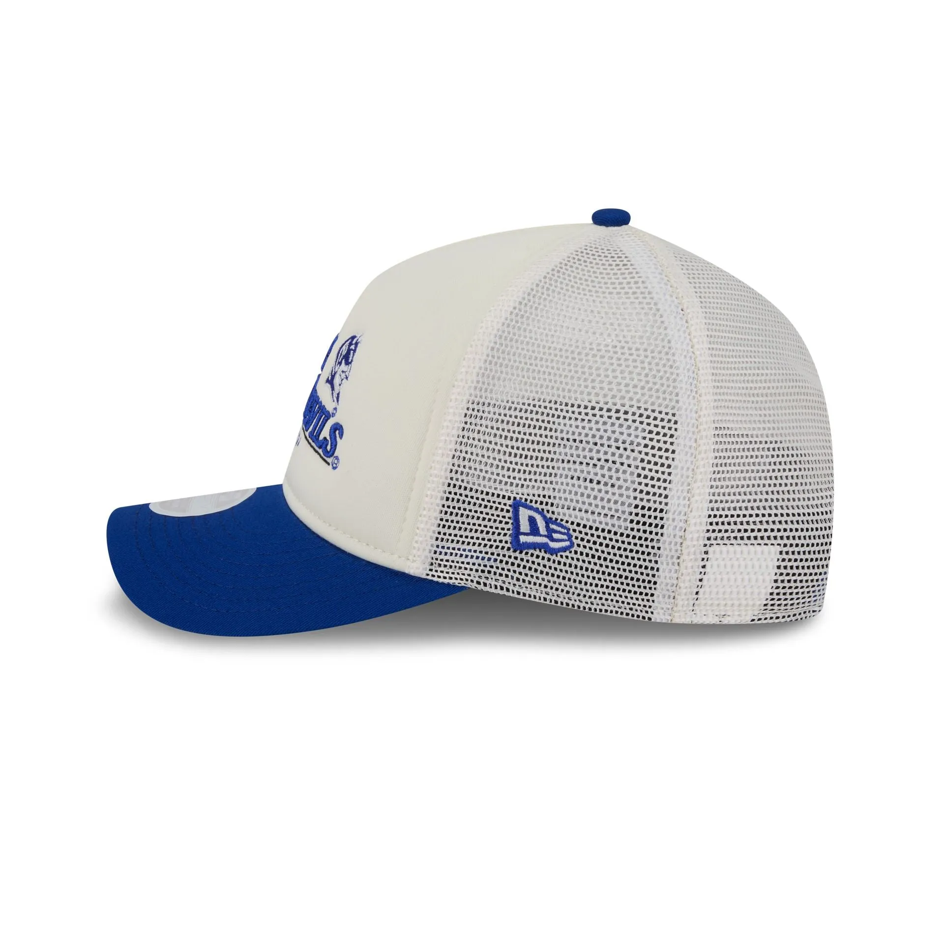 Duke Blue Devils Retro Chrome Women's White 9FORTY M-Crown A-Frame Trucker Hat sold by New Era product image thumbnail 4