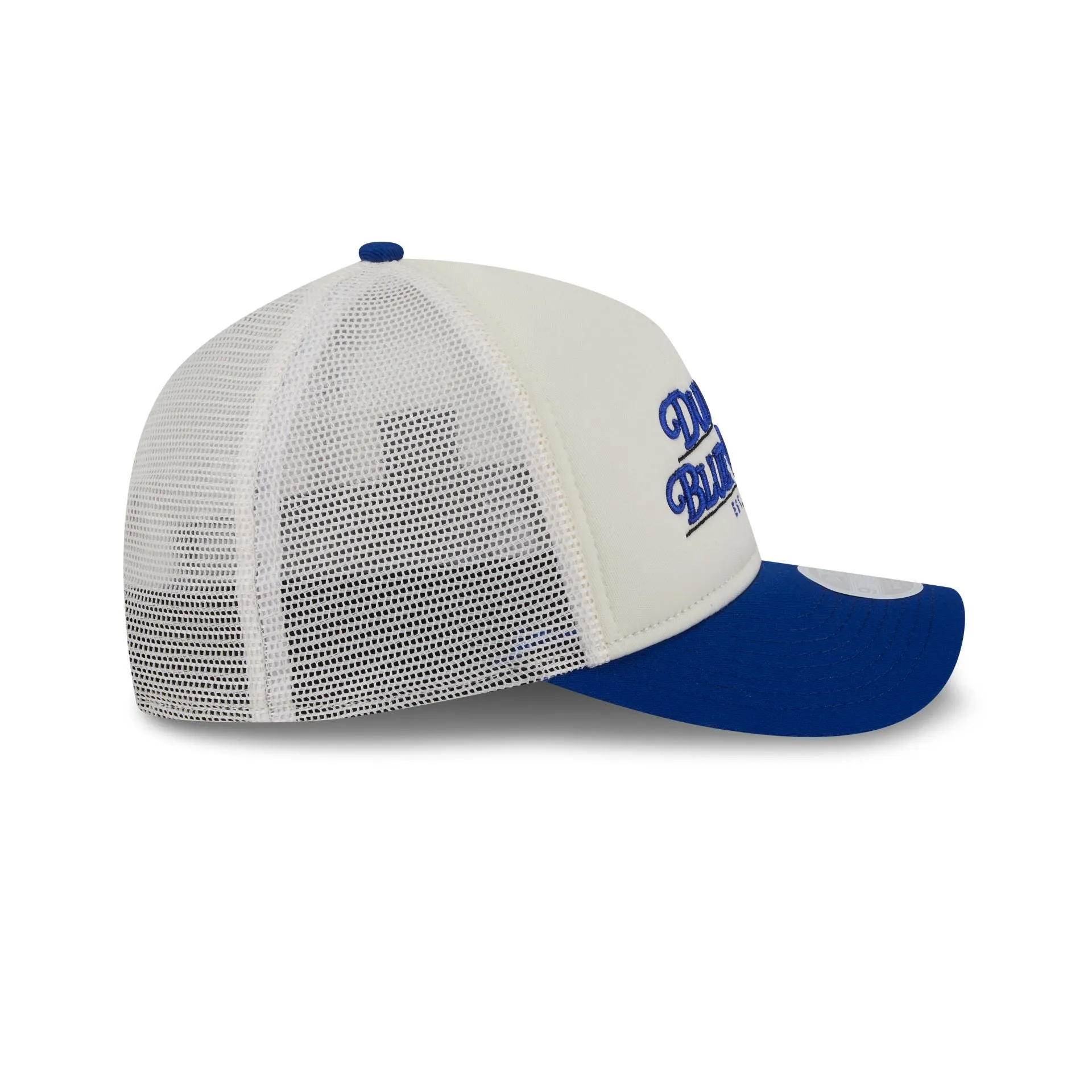 Duke Blue Devils Retro Chrome Women's White 9FORTY M-Crown A-Frame Trucker Hat sold by New Era product image thumbnail 5