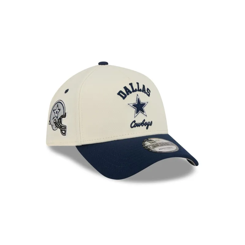 Dallas Cowboys Chrome White Arched 9FORTY A-Frame Snapback Hat made by New Era