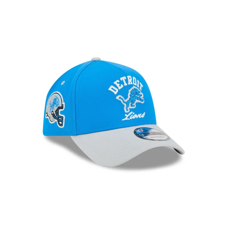 Detroit Lions Arched 9FORTY A-Frame Snapback Hat made by New Era