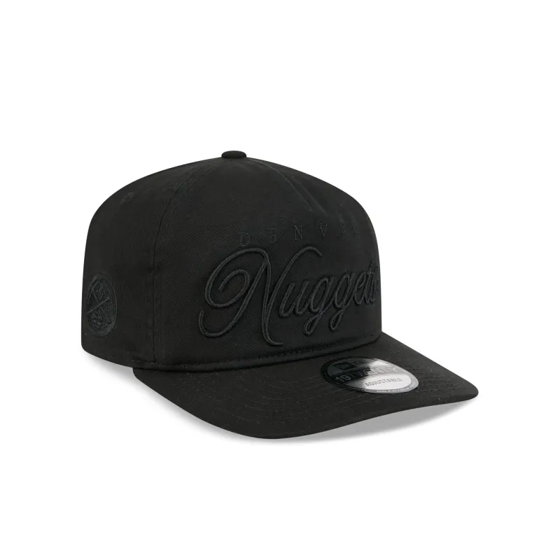 Denver Nuggets All Black Scripted 19TWENTY Adjustable Hat made by New Era