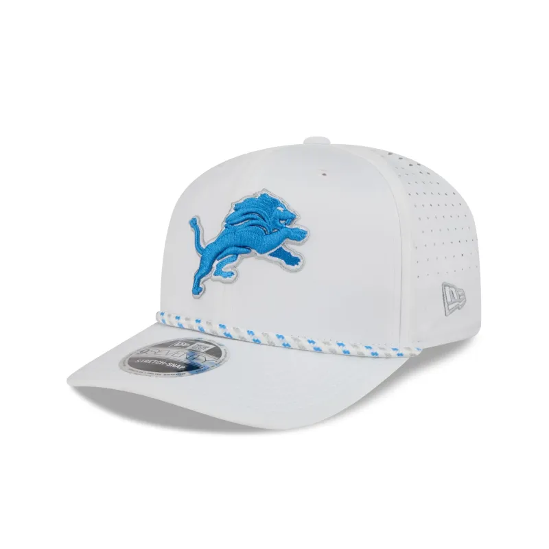 Detroit Lions Optic White Performance Rope 9SEVENTY Stretch-Snap Hat made by New Era