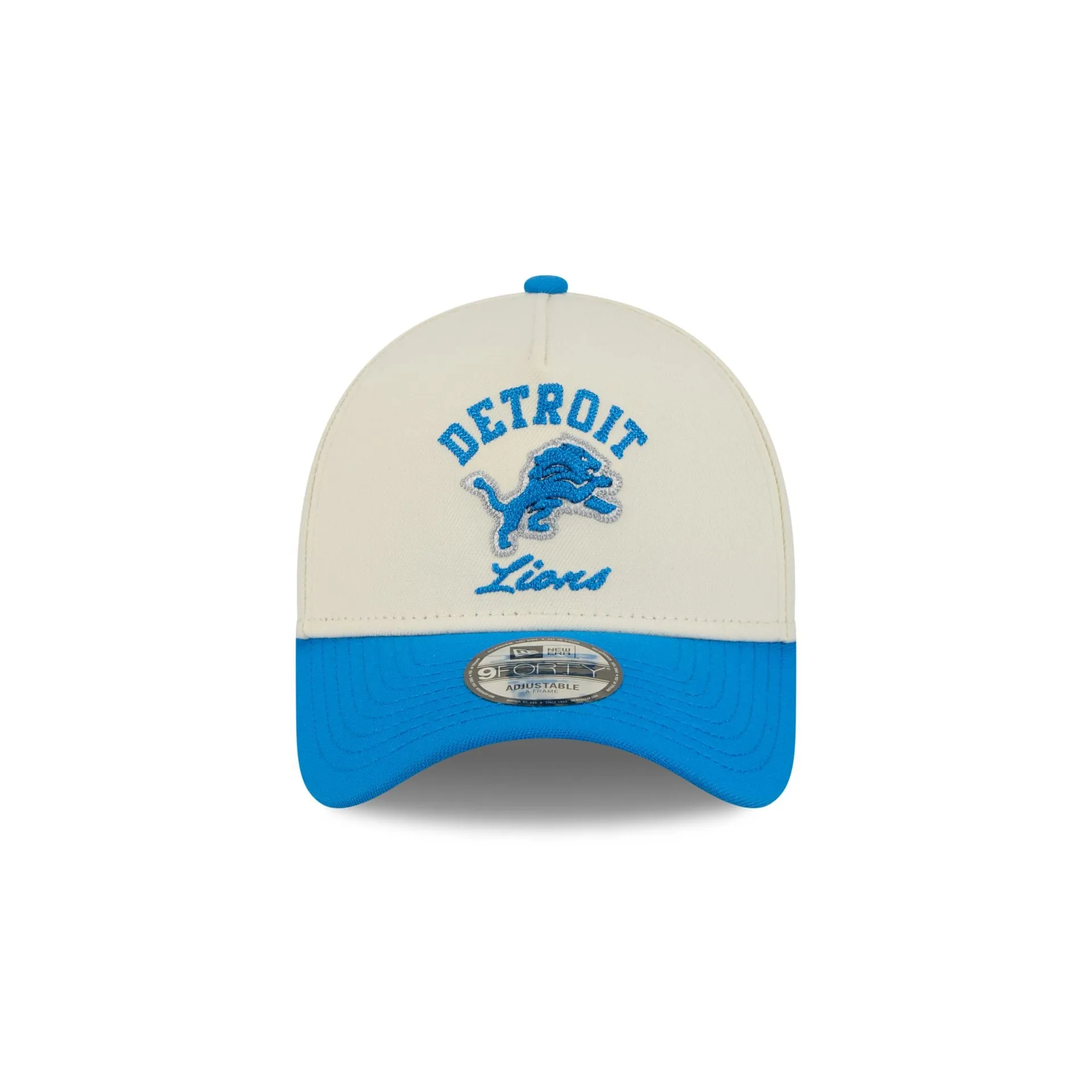 Detroit Lions Chrome White Arched 9FORTY A-Frame Snapback Hat sold by New Era product image thumbnail 2