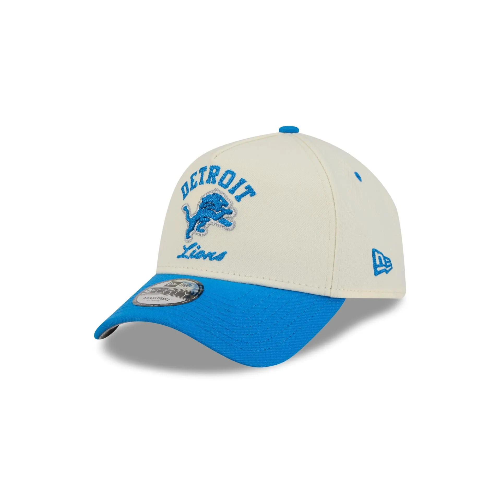 Detroit Lions Chrome White Arched 9FORTY A-Frame Snapback Hat sold by New Era product image thumbnail 3
