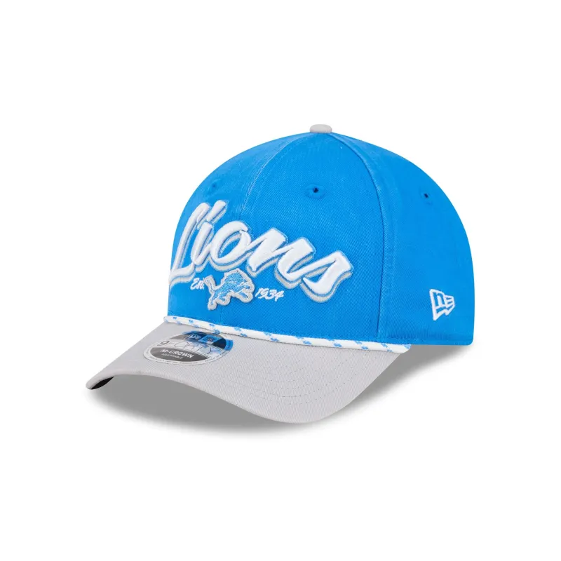 Detroit Lions Team Loyal 9FORTY M-Crown Snapback Hat made by New Era