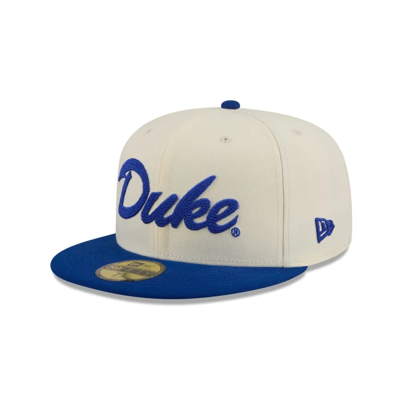 Duke Blue Devils Two Tone Stitch 59FIFTY Fitted Hat made by New Era