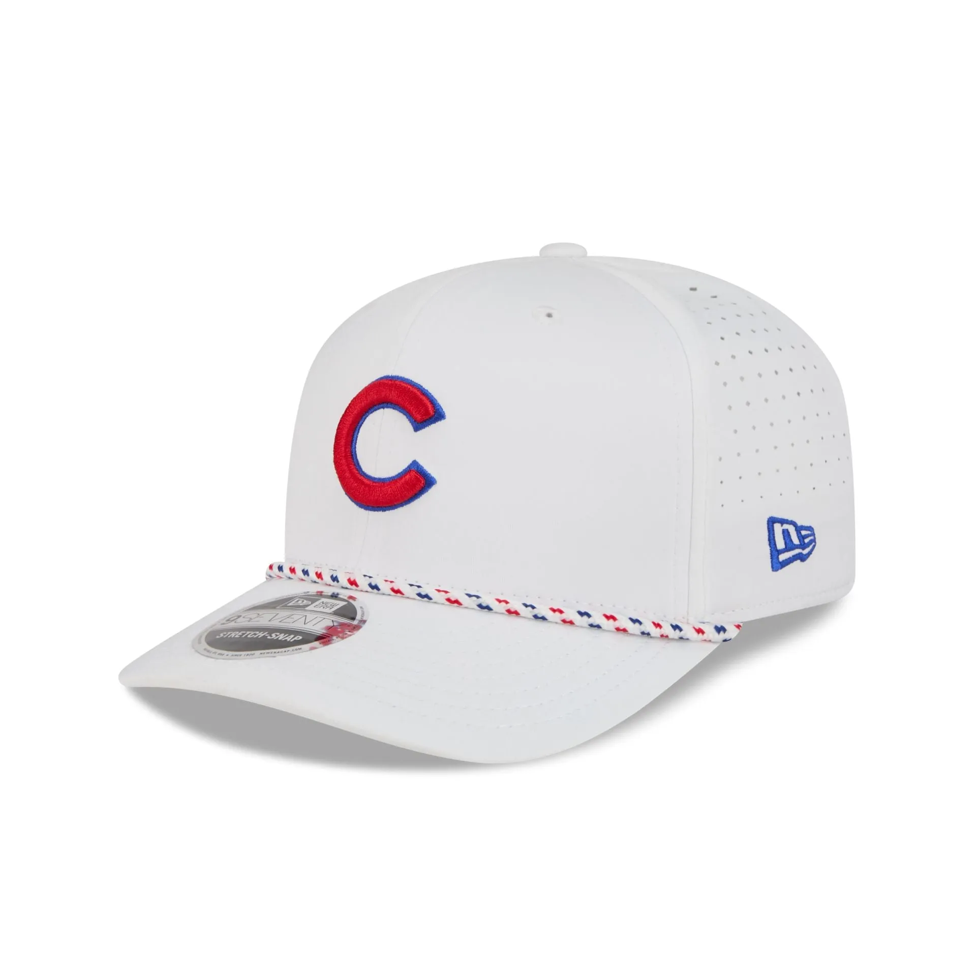 Chicago Cubs Optic White Performance Rope 9SEVENTY Stretch-Snap Hat sold by New Era