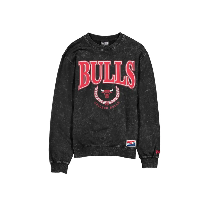Chicago Bulls Throwback Mineral Wash Crewneck sold by New Era