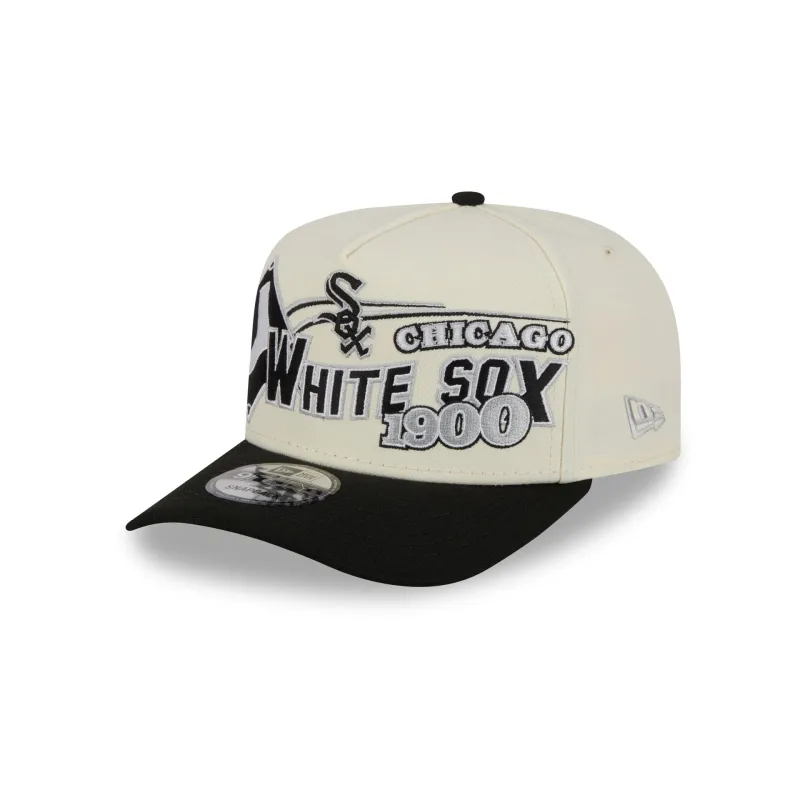 Chicago White Sox Chrome White Classic 9FIFTY A-Frame Snapback Hat made by New Era