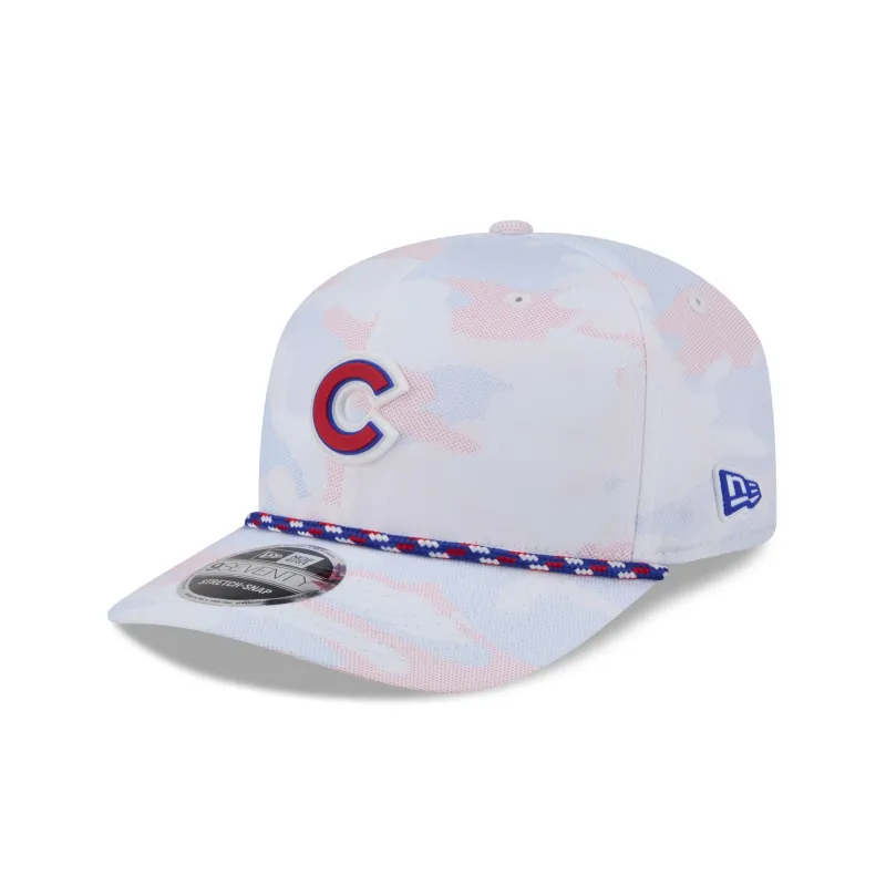 Chicago Cubs White Camo Performance Rope 9SEVENTY Stretch-Snap Hat made by New Era