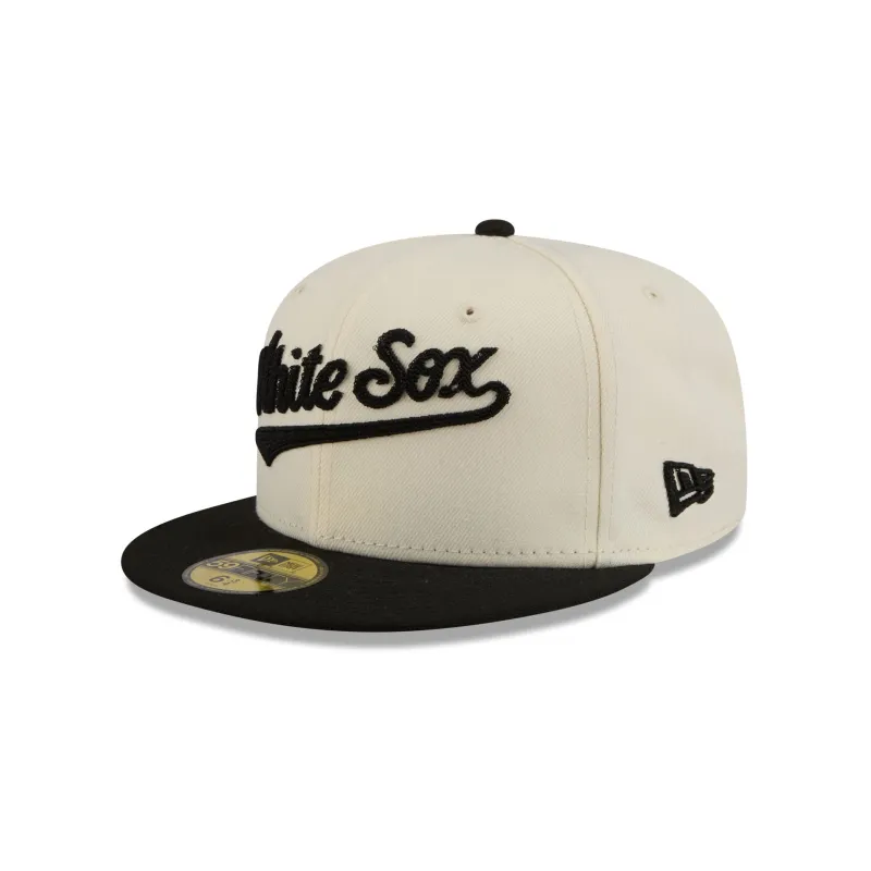 Chicago White Sox Two Tone Stitch 59FIFTY Fitted Hat made by New Era