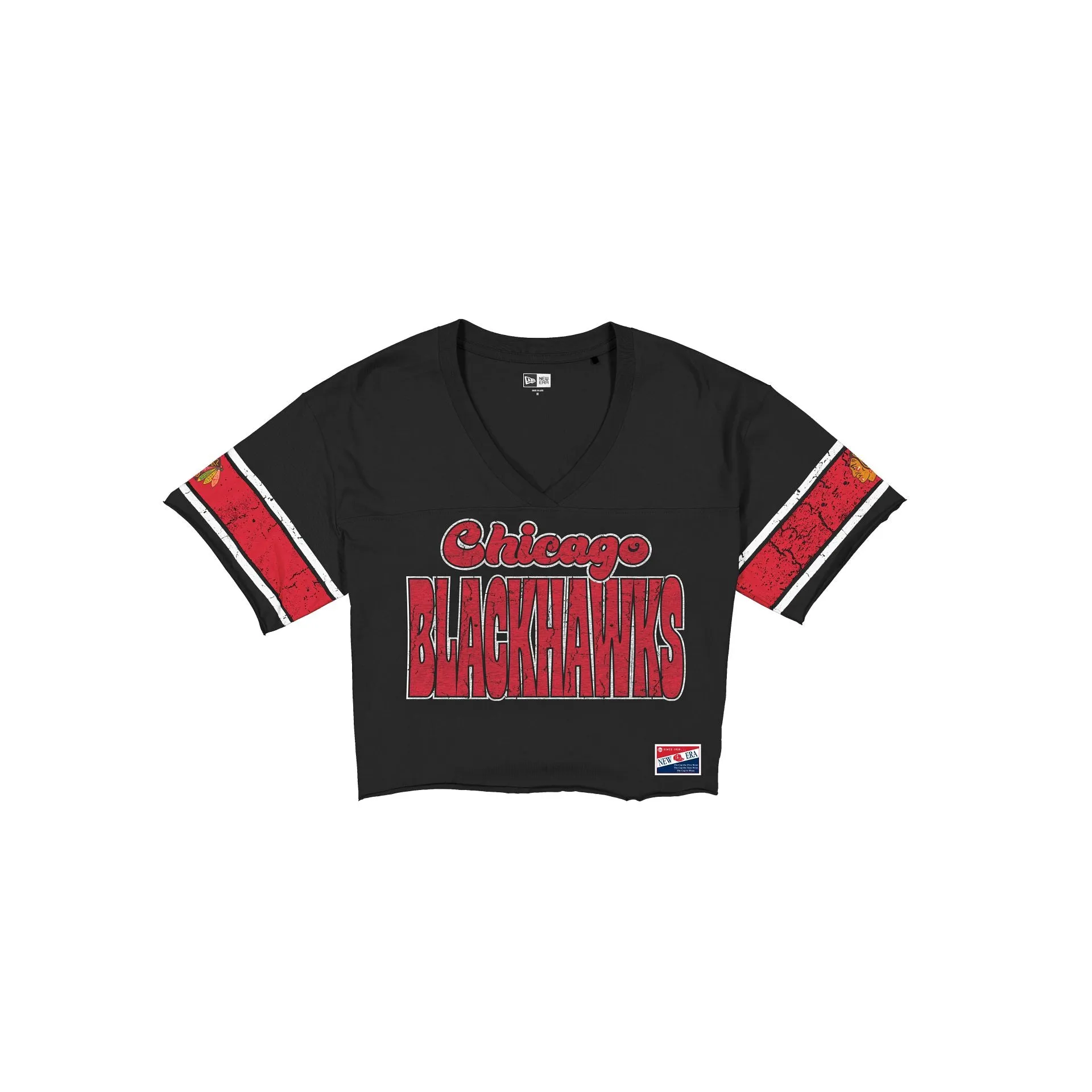 Chicago Blackhawks Throwback Women's Cropped T-Shirt sold by New Era