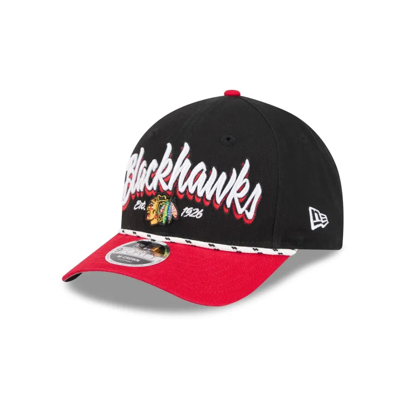 Chicago Blackhawks Team Loyal 9FORTY M-Crown Snapback Hat sold by New Era