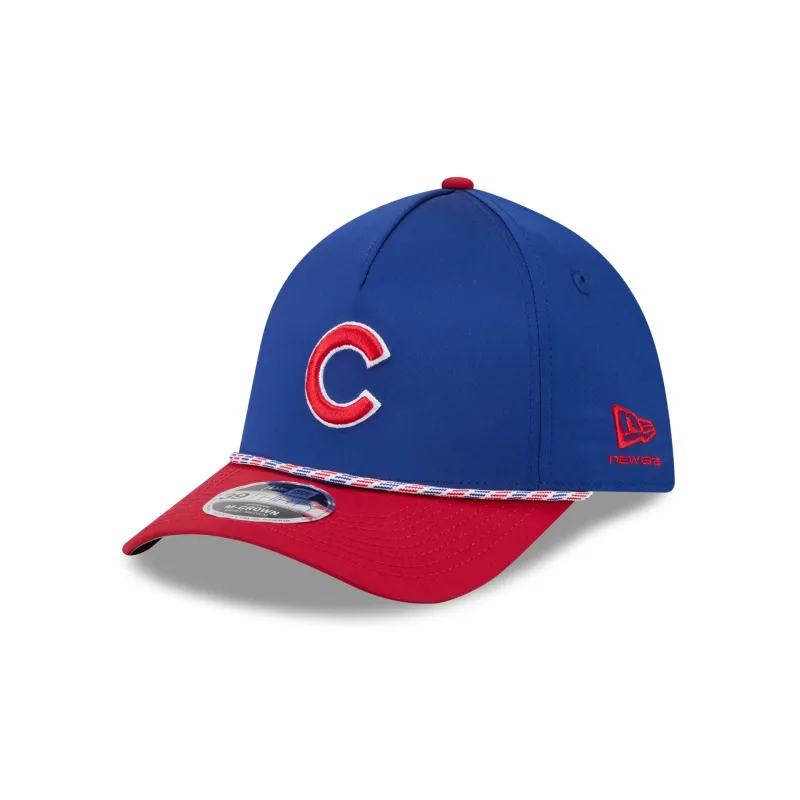 Chicago Cubs Rope 39THIRTY M-Crown A-Frame Stretch Fit Hat made by New Era