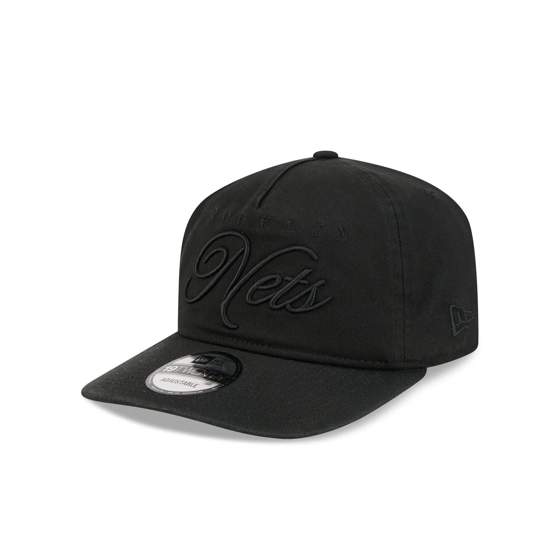 Brooklyn Nets All Black Scripted 19TWENTY Adjustable Hat sold by New Era product image thumbnail 3